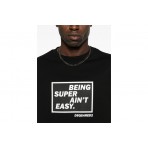 Dsquared2 Loose Fit Ανδρικό Κοντομάνικο T-Shirt Μαύρο, Λευκό