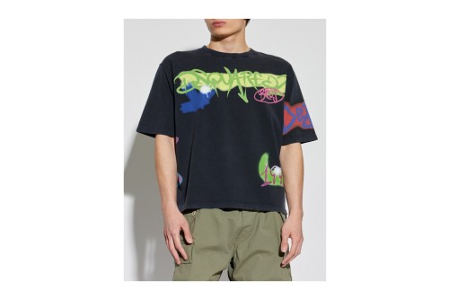 Dsquared2 Rebel Tags Loose Fit T-Shirt Ανδρικό (S71GD1650 D20106 814)