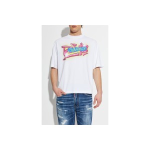 Dsquared2 Graphic Print T-Shirt Ανδρικό (S71GD1652 D20033 100)