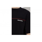 Dsquared2 Loose Fit Ανδρικό Κοντομάνικο T-Shirt Μαύρο