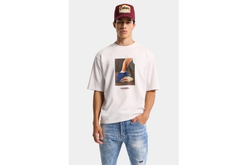Dsquared2 X Felix Chesher Print T-Shirt Ανδρικό (S71GD1654 D20033 100)