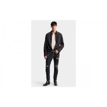 Dsquared2 Wash Skater Ανδρικό Παντελόνι Τζιν Μαύρο