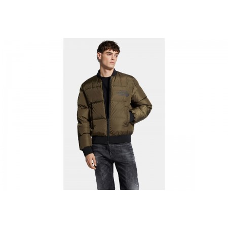 Dsquared2 Easy Ανδρικό Μπουφάν Bomber Χακί, Μαύρο