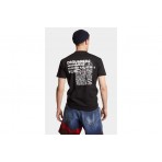 Dsquared2 Ceresio Map Cool Fit Ανδρικό Κοντομάνικο T-Shirt Μαύρο