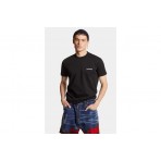 Dsquared2 Ceresio Map Cool Fit Ανδρικό Κοντομάνικο T-Shirt Μαύρο