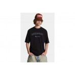 Dsquared2 Loose Fit Faded Logo Ανδρικό Κοντομάνικο T-Shirt Μαύρο