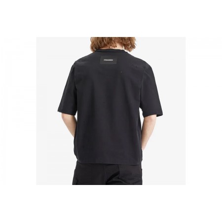 Dsquared2 Loose Fit Ανδρικό Κοντομάνικο T-Shirt Μαύρο