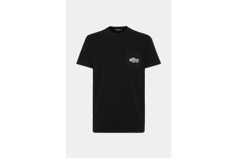 Dsquared2 Cool Fit Chest Pocket Ανδρικό Κοντομάνικο T-Shirt Μαύρο