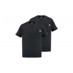 Dsquared2 Twin Pack Ανδρικά Κοντομάνικα T-Shirt Μαύρα 2 Τεμάχια