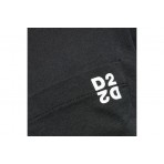 Dsquared2 Twin Pack Ανδρικά Κοντομάνικα T-Shirt Μαύρα 2 Τεμάχια