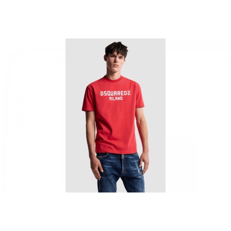 Dsquared2 Milano Cool Fit Ανδρικό Κοντομάνικο T-Shirt Κόκκινο