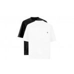 Dsquared2 Inside Out Twin Pack Ανδρικά Κοντομάνικα T-Shirt Λευκά, Μαύρα 2 Τεμάχια