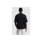 Dsquared2 Embroidered Loose Fit Ανδρικό Κοντομάνικο T-Shirt Μαύρο