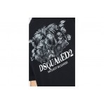 Dsquared2 Monkey Business Ανδρικό Κοντομάνικο T-Shirt Μαύρο