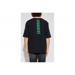 Dsquared2 Technicolor Ανδρικό Κοντομάνικο T-Shirt Μαύρο