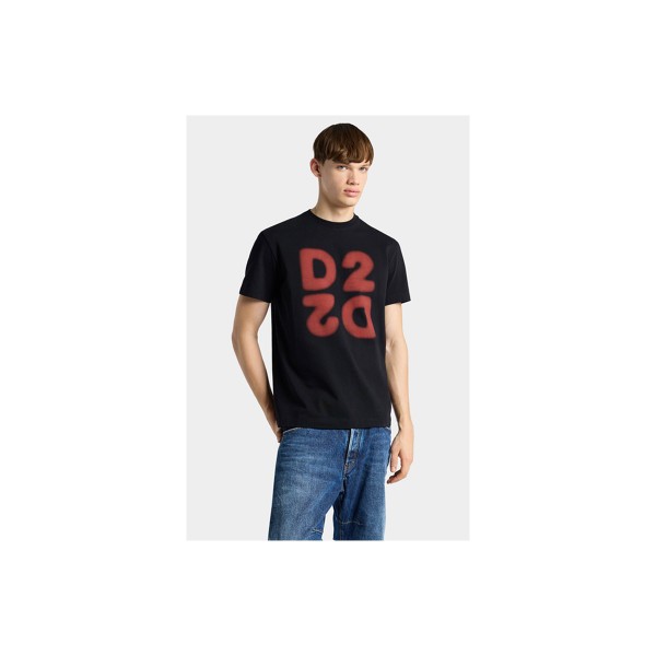 Dsquared2 D2 Upside Down Cool Fit T-Shirt Ανδρικό (S74GD1579 D20106 900)