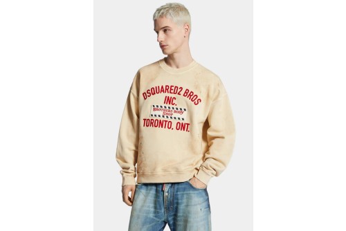Dsquared2 Relax Fit Dirty Μπλούζα Με Λαιμόκοψη Ανδρική (S74GU0900 S25030 112)
