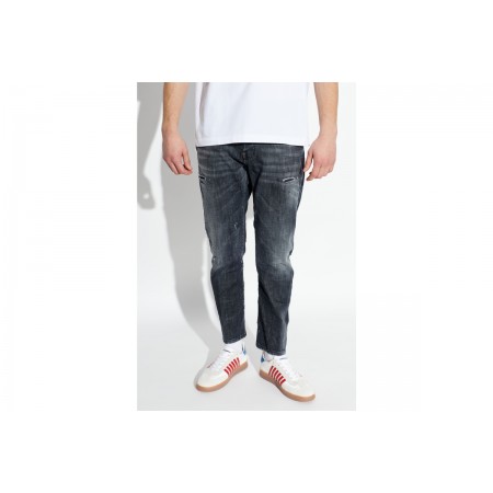 Dsquared2 Slim Twist Ανδρικό Παντελόνι Τζιν Μαύρο