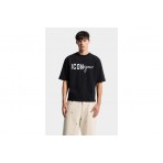 Dsquared2 Iconique Ανδρικό Κοντομάνικο T-Shirt Μαύρο