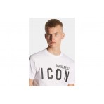 Dsquared2 Icon Cool Fit Ανδρικό Κοντομάνικο T-Shirt Λευκό