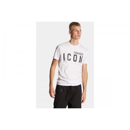 Dsquared2 Icon Cool Fit Ανδρικό Κοντομάνικο T-Shirt Λευκό