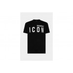 Dsquared2 Icon Cool Fit Ανδρικό Κοντομάνικο T-Shirt Μαύρο