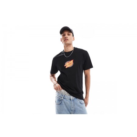 Santa Cruz Oval Check Flame Front T-Shirt Ανδρικό 
