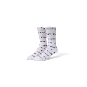 Huf Fuck It Ψηλές Κάλτσες 1 Ζευγάρι (SK00420 WHITE)