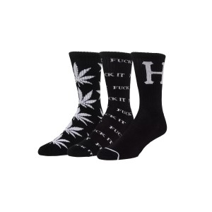 Huf Variety Ψηλές Κάλτσες 3 Ζευγάρια (SK00767 BLACK-WHITE)
