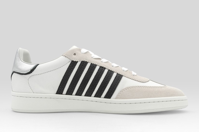 Dsquared2 Boxer Ανδρικά Sneakers Λευκά, Γκρι, Μαύρα