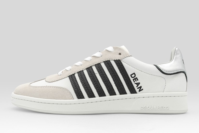 Dsquared2 Boxer Ανδρικά Sneakers Λευκά, Γκρι, Μαύρα