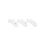 Nike Everyday Plus Lightweight Unisex Καλτσάκια Λευκά 3 Ζευγάρια