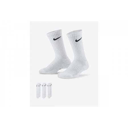 Nike Everyday Plus Cushioned Ψηλές Κάλτσες Λευκές 3 Ζευγάρια