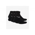 Nike Everyday Cushioned Κοντές Κάλτσες Μαύρες 3 Ζευγάρια
