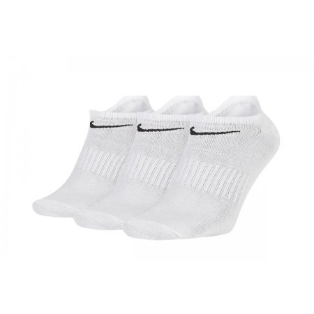 Nike Everyday  Unisex No Show Κάλτσες Λευκές Τρία Ζεύγη