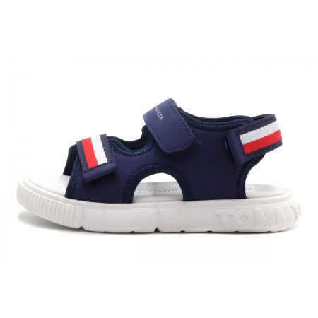 Tommy Jeans Stripes Velcro Sandal Σανδάλια 