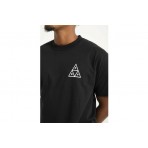 Huf Set Triple Triangle Ανδρικό Κοντομάνικο T-Shirt Μαύρο
