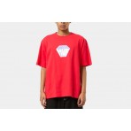 Huf Big Block Ανδρικό Κοντομάνικο T-Shirt Κόκκινο