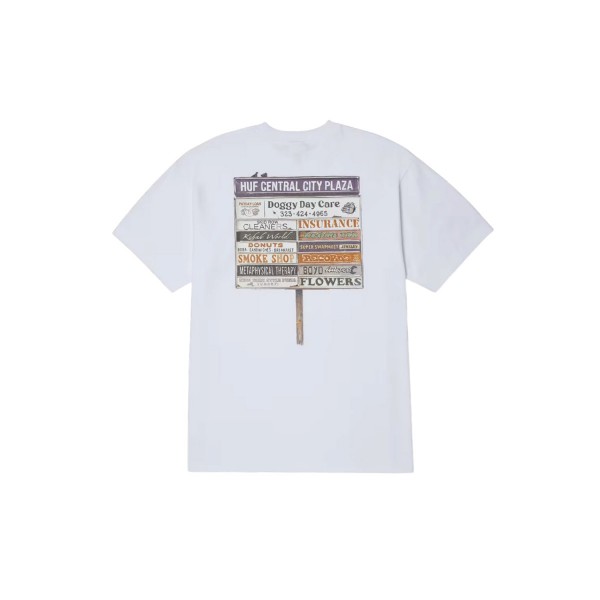 Huf Plaza S-S T-Shirt Ανδρικό (TS02402 WHITE)
