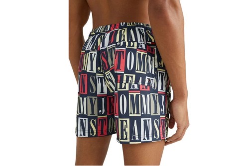 Tommy Jeans Medium Drawstring Print Μαγιό Σορτς Ανδρικό (UM0UM02759 0GL)
