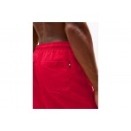 Tommy Jeans Flag Embroidery Mid Length Ανδρικό Μαγιό Σορτς Κόκκινο