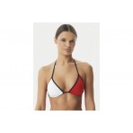 Tommy Jeans Triangle Rp Γυναικείο Μαγιό Bikini Top Λευκό, Κόκκινο, Μπλε Σκούρο