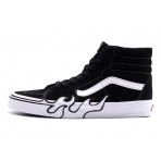 Vans Sk8-Hi Flame Ανδρικά Sneakers Μποτάκια Μαύρα, Λευκά