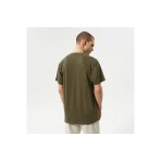 Vans Left Chest Logo Ανδρικό Κοντομάνικο T-Shirt Χακί