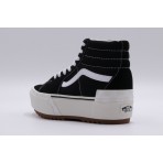Vans SK8-Hi Stacked Γυναικεία Flatform Μποτάκια Μαύρα, Λευκά