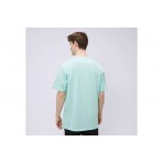 Vans Mini Script Ανδρική Κοντομάνικη Μπλούζα Σιέλ