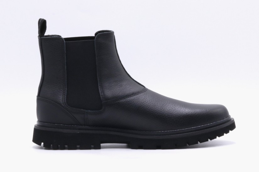 Calvin Klein Eva Mid Chelsea Leather Ανδρικά Μποτάκια Μόδας Μαύρα