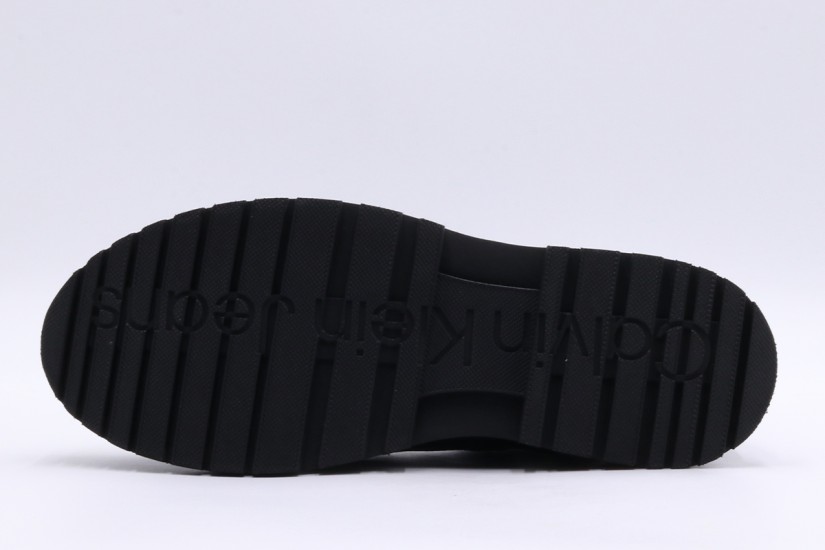 Calvin Klein Eva Mid Chelsea Leather Ανδρικά Μποτάκια Μόδας Μαύρα