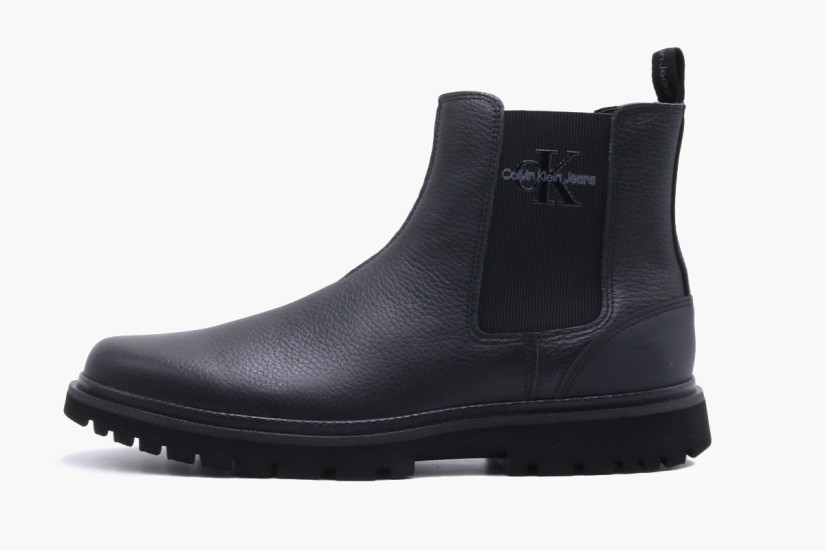 Calvin Klein Eva Mid Chelsea Leather Ανδρικά Μποτάκια Μόδας Μαύρα