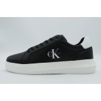 Calvin Klein Leather Ανδρικά Sneakers Μαύρα, Λευκά